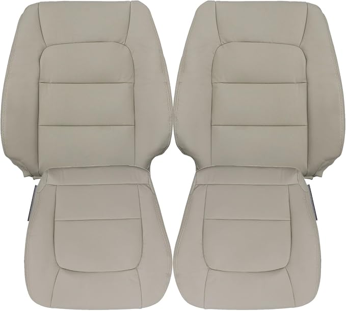 SecosAutoparts Ivory Tan Front Driver side Bottom & Driver side Top Microfiber Leather Replacement Seat Cover Compatible with Lexus LX 470 4x4 AWD 4WD 1998 1999 2000 2001 2002 2003 2004 2005 2006 2007