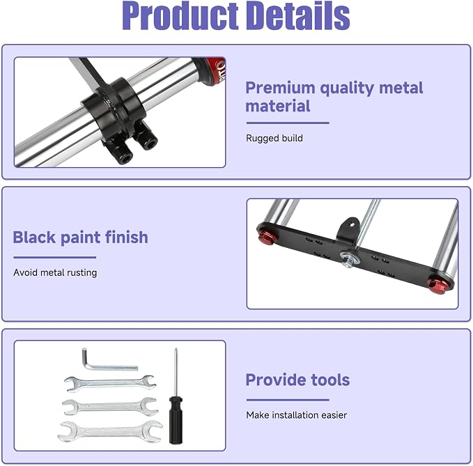 Mini Bike Front Forks Suspension Kit Compatible with Coleman CT100U Baja DB30 Monster Mega Moto MMB80 MMB105 80cc 105cc Motovox MBX10 MBX11 GMB100 TrailMaster Storm 200 Minibike Parts
