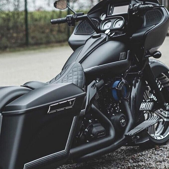 For harley davidson air cleaner filter sportster Touring street glide road king electra Dyna Softail motorcycle air intake (Black- Blue filter, C-For Touring 2008-2016)