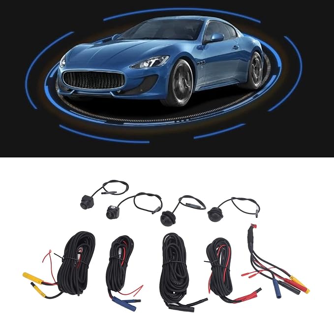 Car 360 Degree View System 1080P HD Panoramic Camera for Car Center Control Screen Around Vehicle Monitoring Front Rear Left Right Side Cameras Seamless Integration