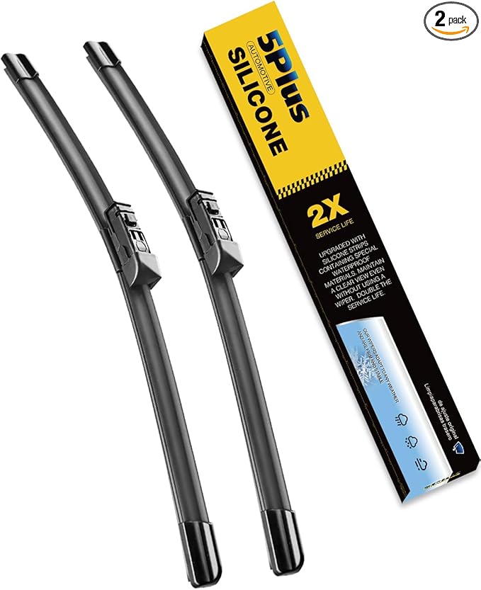 5 PLUS® Silicone Windshield Wipers 26 and 16 Inch Replacement For 2022-2018 Subaru Crosstrek Impreza/2021-2018 Toyota C-HR/2021-2015 Lexus NX200t NX300 NX300h, Wiper Blades With Water Repellent