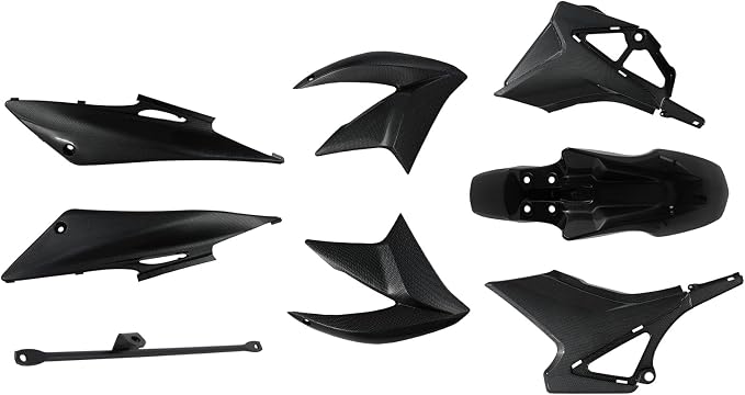 Hawk 250 Plastics Fairing Kit (All Years) - Premium PP Dirt Bike Bodywork Replacement with Fenders & Tank Guards - OEM Fitment Carbon Fiber Pattern