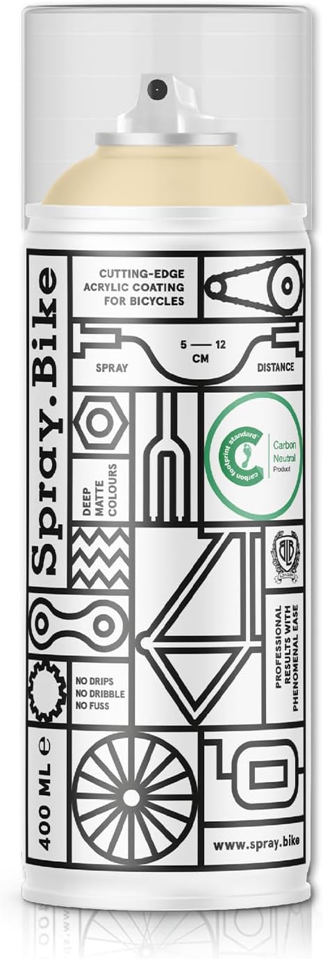 Spray.Bike Spray Paint | Designed Mainly for Bicycles | Multi-Use Acrylic Spray Paint for Metal, Plastic | High Coverage Bike Paint, 400ml, Chalk Farm