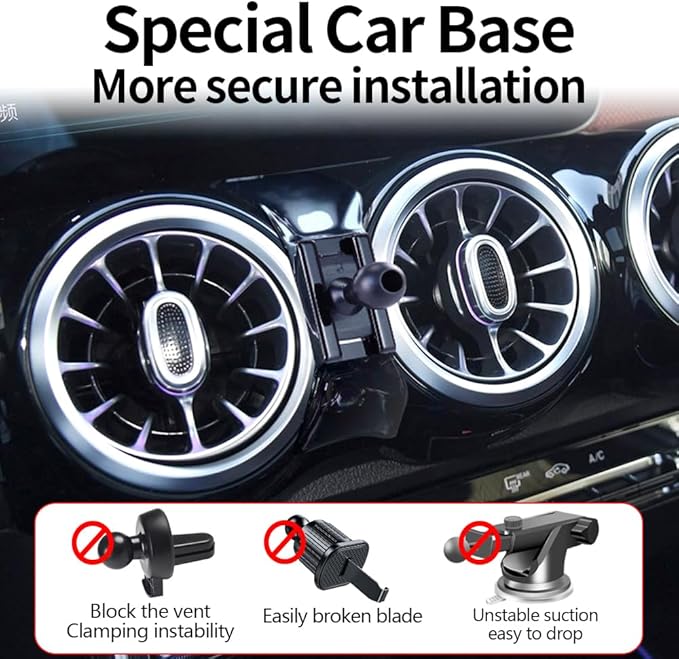 Car Magnetic Phone Mount for Mercedes Benz GLB-Class 2020-2026 and Benz EQB 2022-2025 Auto Interior Accessories Best Cellphone Holder Fast 15W Wireless Charger Cell Phones Charging Screen Stand