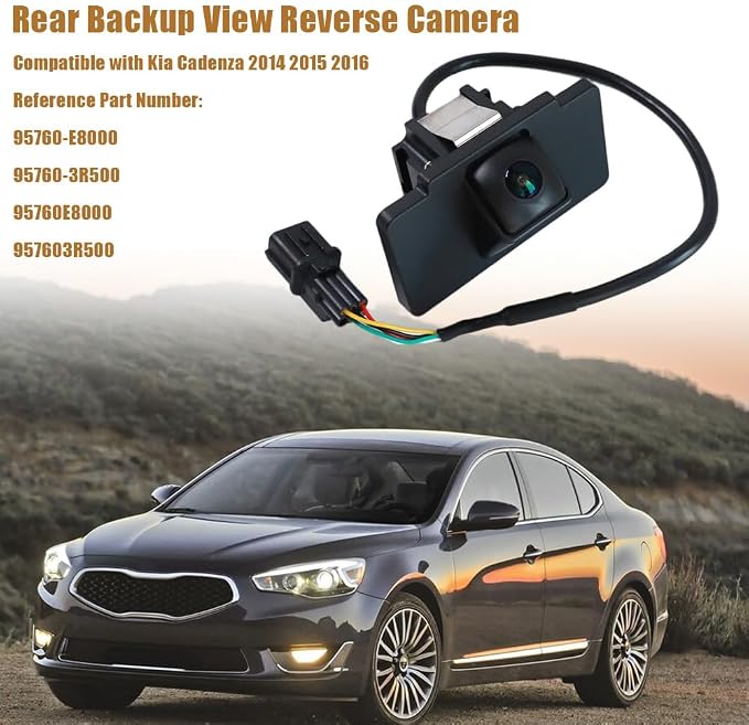 Rear Backup Camera, Replacement for Kia Cadenza 2014 2015 2016, Park Assist Reverse Camera Replaces #95760-E8000 & 95760-3R500
