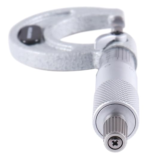 Accusize Industrial Tools 0-1'' by 0.0001'' Ultra-Precision Outside Micrometer, Eg00-0001 | 0-1", Ultra-Precision, Carbide Tipped, M-Type, Resolution 0.0001", Ratchet Friction Thimble, Solid Storage Case