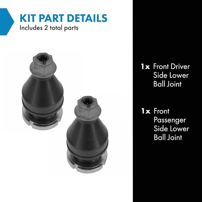 TRQ Front Lower Ball Joint Set Compatible with 06-12 Mercedes-Benz