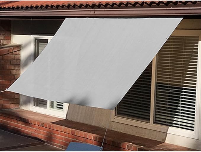 Alion Home Sun Shade Privacy Panel with Grommets and Hems on 4 Sides for Patio, Awning, Window, Pergola or Gazebo - Smoke Tan (12' x 4')