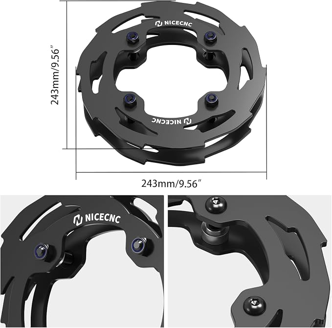 NICECNC Sprocket Guard Chain Cover Protector Compatible with Yamaha YFZ450R 2009 2010 2011 2012 2013-2023, YFZ450R SE 2009-2019 2020 2021 2022 2023, See Fitments Black