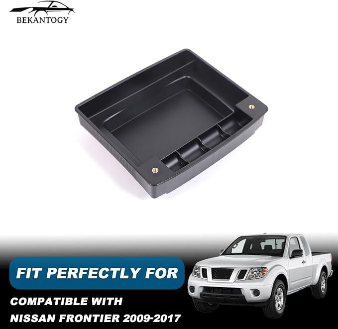Car Dashboard Storage Tray Compatible with Nissan Frontier 2009-2017 ABS Dashboard Non-Slip Storage Organizer Tray with Phone Holder Mount Interior Accessories (Style A)