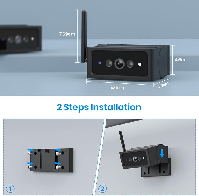 AUTO-VOX Magnetic Wireless Backup Camera, 1080P HD Trucks Camera with IR Night Vision, IP69K Waterproof, Compatible with Solar 4B/S46/S46PRO Monitor, Single Camera for RV, Truck & Trailer(Single Cam)