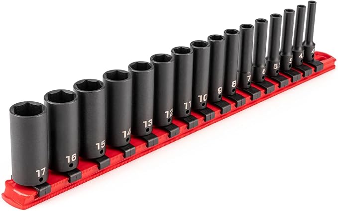 TEKTON 1/4 Inch Drive Impact Socket Set, 16-Piece | SID90103