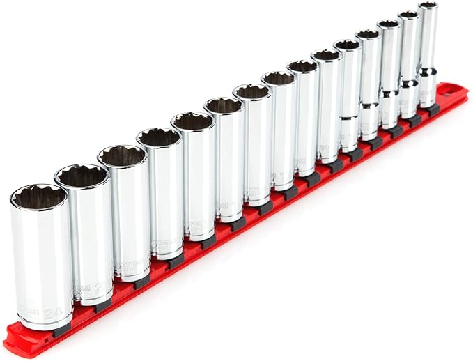 TEKTON 1/2 Inch Drive 12-Point Socket Set, 15-Piece | SHD92108
