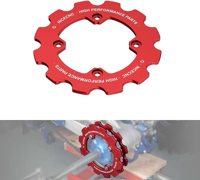 NICECNC Red ATV Chain Guard Compatible with Yamaha Raptor 700R YFM700R 2012-2026, Raptor 700 YFM700 2013-2026, Raptor 700 YFM700 2006-2011