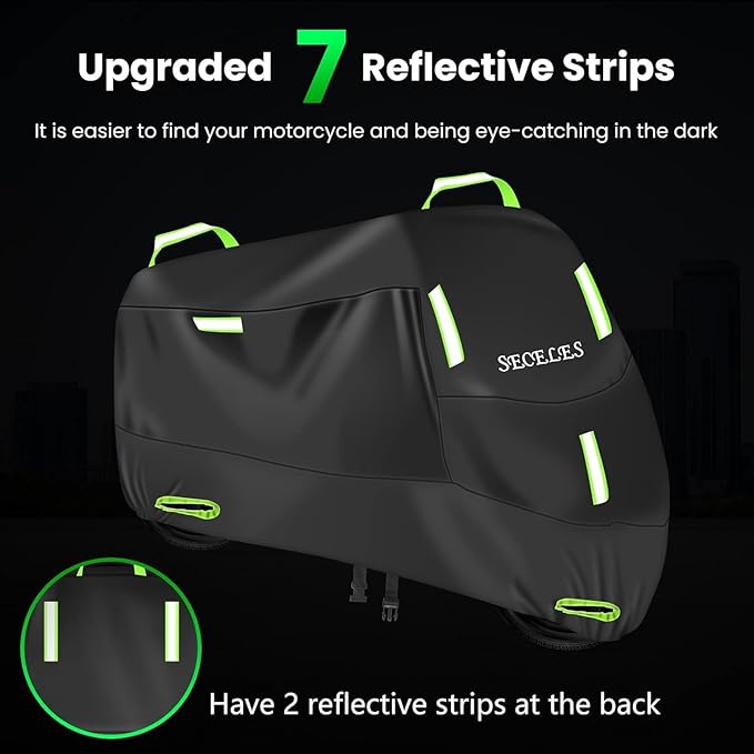 SECELES Honda Grom Cover, Moped Cover All-Weather Motorcycle Cover for Navi Monkey 125 Kawasaki Z125 pro TNT Moped Accessories (L: 74" x 37" x 43")