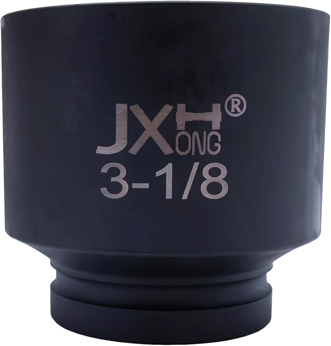 1-1/2" Drive Impact Socket, 6-Point, Heat Treated Cr-Mo Steel – Heavy Duty for Hydraulic Impact Wrench (3-1/8")