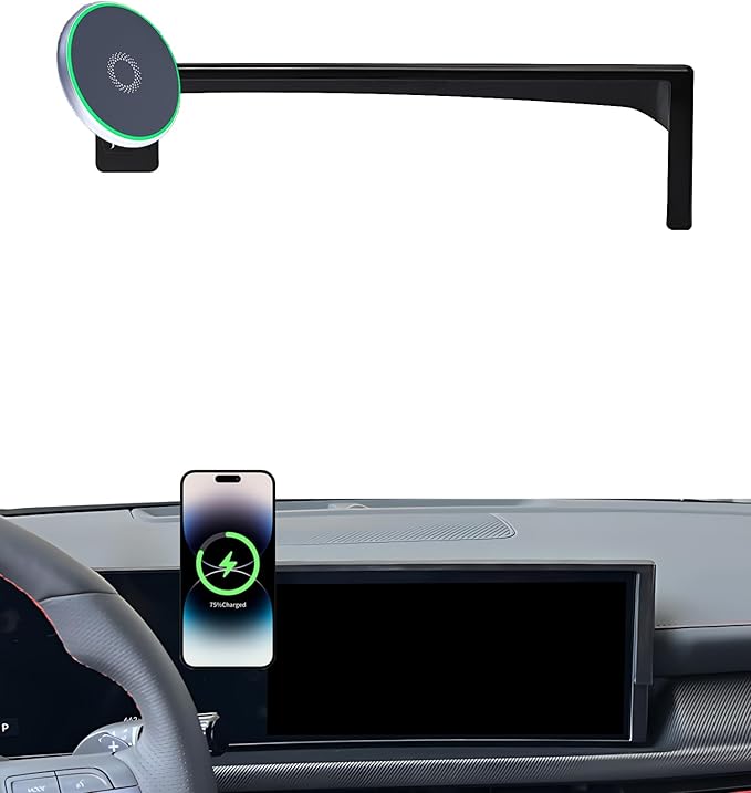 Car Phone Holder for Hyundai Sonata 2024 2025 2026 Accessories Apply to 12.3 Inch Touch Screen 15W Fast Wireless Charger Screen Fixed Clip Cell Phone Mount
