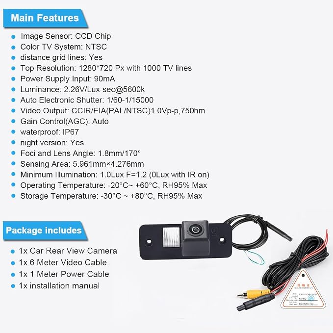 HD Waterproof car Rear View Back up Vehicle Camera Parking Reverse for Audi A8 S8 D3 4E 4E2 4E8 Quattro 2003-2010 4E0827576 Night Vision Waterproof