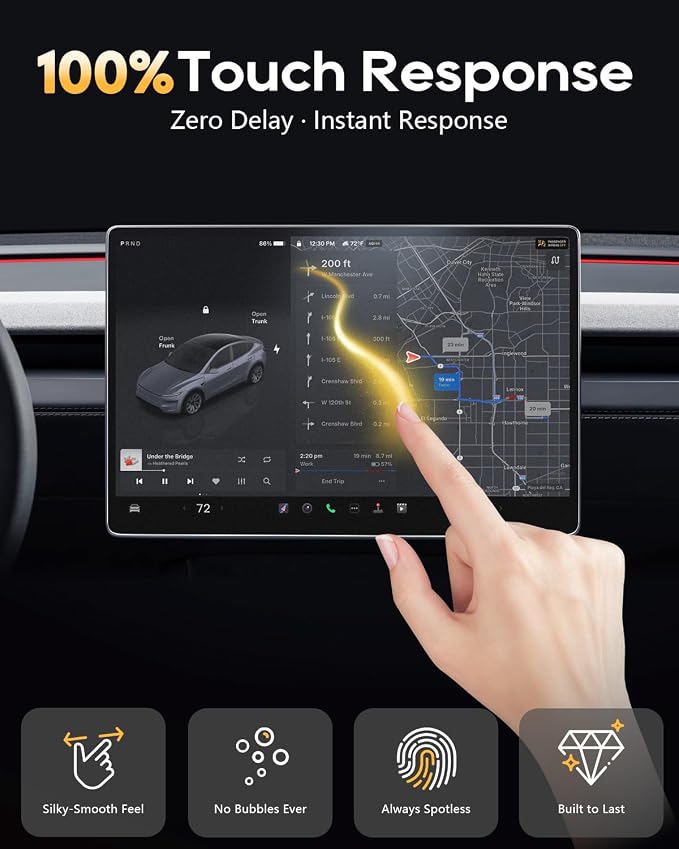 LFOTPP [2-Pack] Anti-Glare Screen Protector (15.4" & 8") for 2024-2026 Tesla Model 3 Highland & 2025-2026 Model Y Juniper, Fit Standard 15.4", Not fit Refreshed 16" Screen