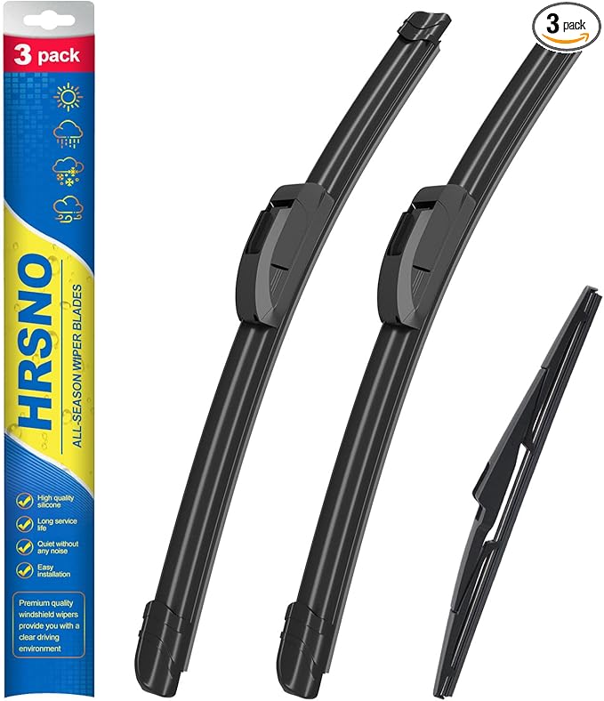 26"+18" Windshield Wipers With 12" Rear Wiper Blade Sets Automotive Replacement for Kia Sedona 2015-2021,Kia Telluride 2020-2025 Easy For Installation (Pack of 3)