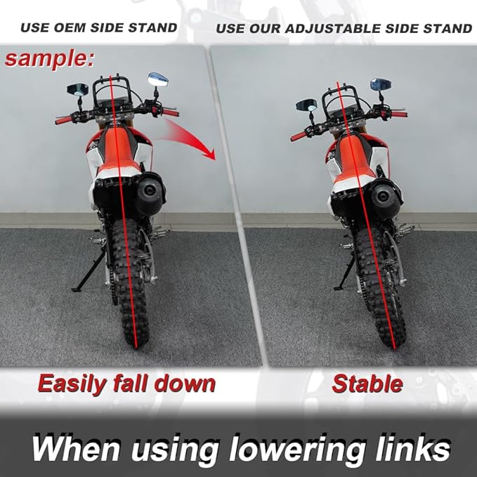 Xitomer 0-1.5" Steel Adjustable Kickstand Compatible with Tiger 900 / Tiger 900 GT/Tiger 900 GT Pro 2020-2026 Compatible with Tiger 850 Sport 2021-2025 Motorcycle Adjustable Side Stand