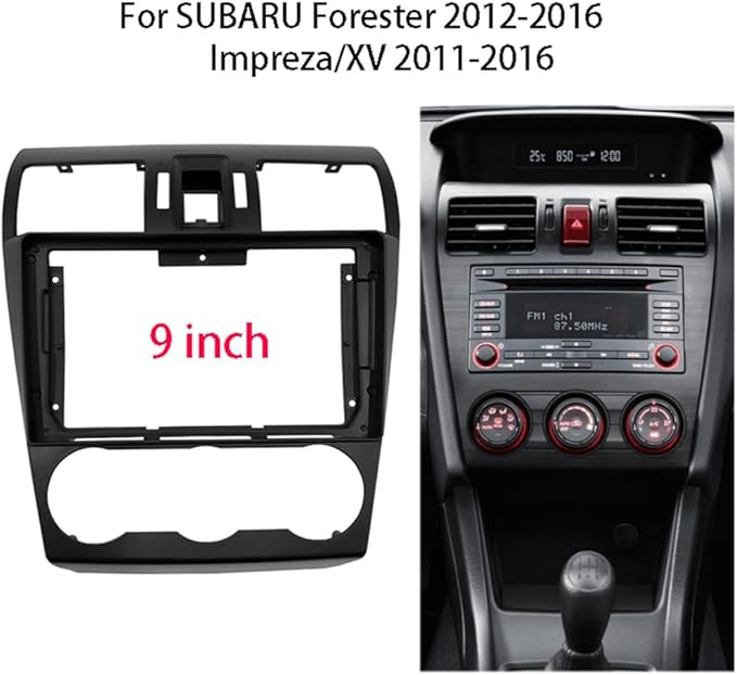 9'' Car Radio Stereo Dash Install Kit Fascia Panel Trim fits for Subaru Forester WRX XV 2016 2017 2018 Impreza Levorg Installation Aftermarket Stereo Headunit