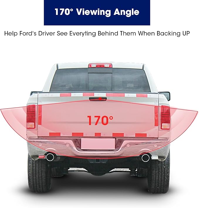 Tailgate Handle with Rearview Backup Camera Compatible for Dodge Ram 1500(Years 2009-2017),2500 3500 (Years 2010-2017), RCA Connector