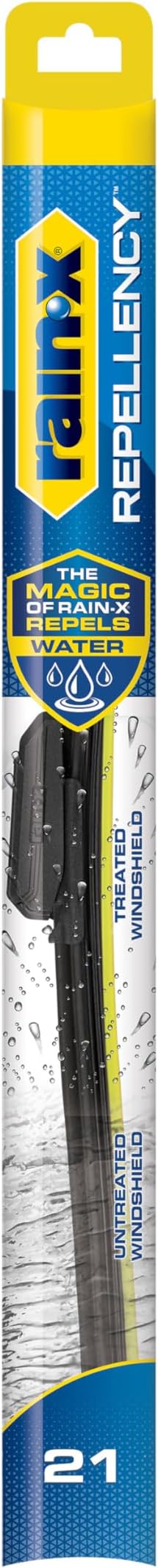 Rain-X 810321 Repellency Water Repellent Wiper Blades, 21" Windshield Wiper, All Weather Streak-Free for Enhanced Visibility w/Water Repellency Formula [Amazon Exclusive]