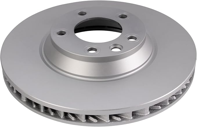 TRQ Front Brake Rotor Set G Coated Vented Compatible with 2007-2015 Audi Q7 2003-2013 Porsche Cayenne 2004-2010 Volkswagen Touareg