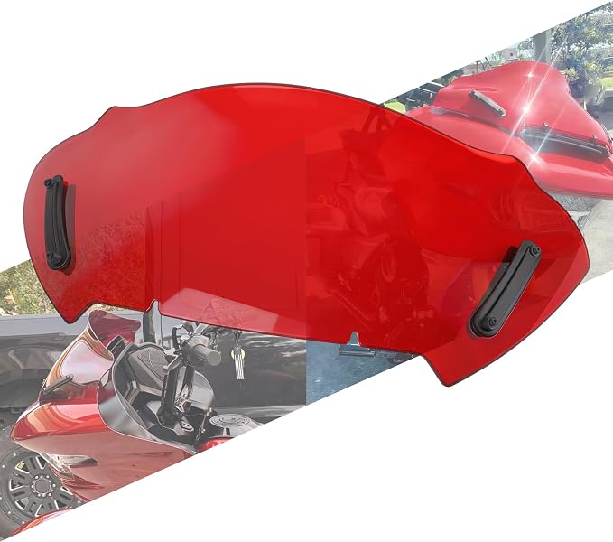 10" Windshield Windscreen Wind Splitter Fit For Harley Road Glide 2023.5-2026 Red