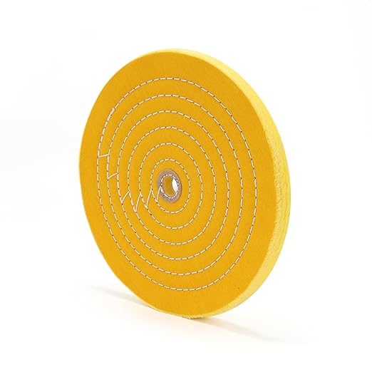 SCOTTCHEN 10 inch Buffing Polishing Wheel Yellow (42 Ply) for Bench Grinder with 3/4" Arbor Hole - 1 Pack