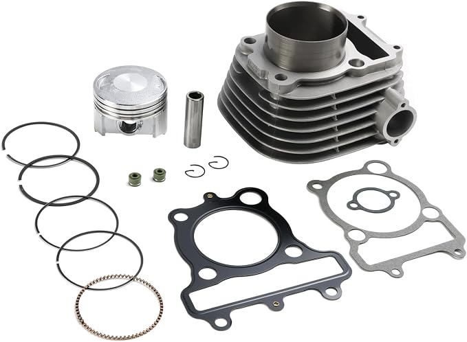 67mm Cylinder Piston Gasket Top End Rebuild Kit for Yamaha TW200 Trailway 1987-2024 YFM200 Moto-4 1985-1989 YTM200 Tri-Moto 1983-1985 - Replaces 21V-11310-00 36X-11631-00-A0 1NU-11181-00