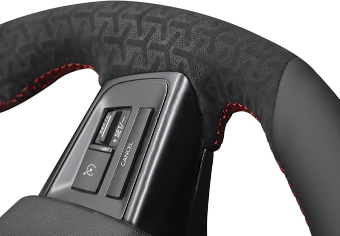 MEWANT Hand Sewing Breathable Car Steering Wheel Cover for Subaru WRX 2015-2021 / WRX STI 2015-2021 Steering Wheels Accessories for Subaru WRX (STI)