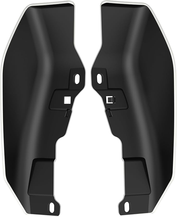 Color - Matched Mid Frame Air Deflectors Heat Shield, Perfectly Fit for Harley Touring Models 2009-2026 Stone Washed White Pearl