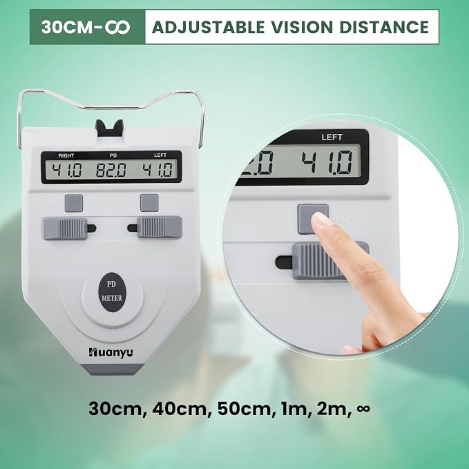 Huanyu Optical Digital Pupilometer with Memory Function LCD Pupil Distance Meter Diopter Compensation PD Measurement Tool for Eyes CE Approved (LY-9A)