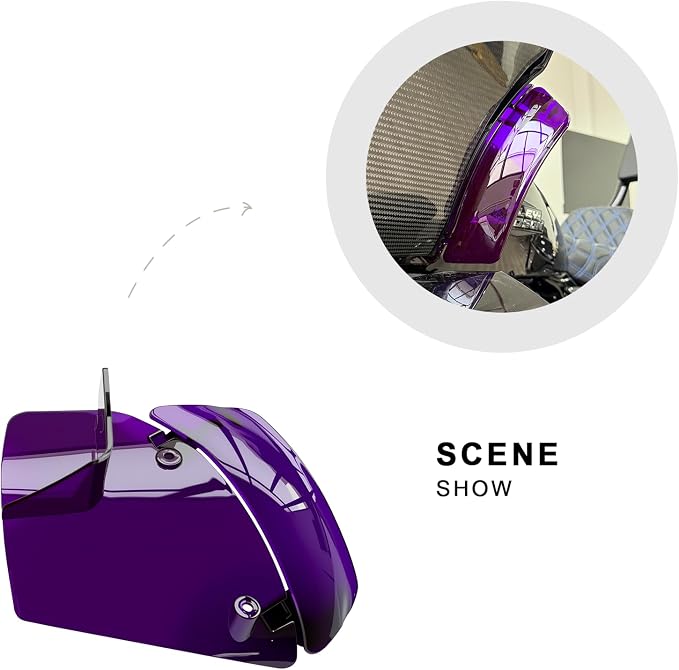Side Wings Wind Air Deflector Fairing Fit for Harley 2024-2026 CVO Road Glide ST FLTRXSTSE 2024-2026 Road Glide FLTRX 2023-2025 CVO Road Glide FLTRXSE (Purple)