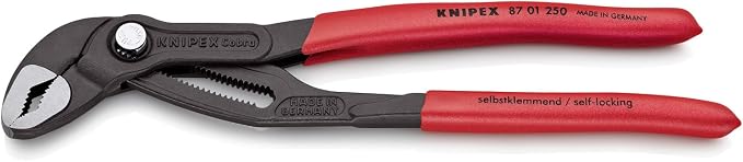 KNIPEX Tools Cobra Water Pump Pliers (8701250), 10-Inch and Long Nose Pliers With Cutter (2611200), 8