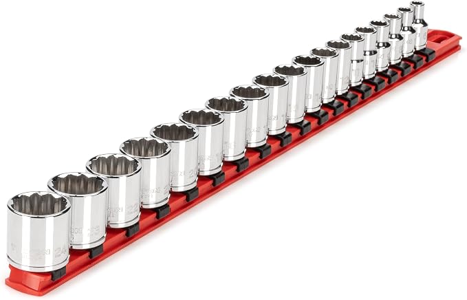 TEKTON 3/8 Inch Drive 12-Point Socket Set, 19-Piece | SHD91112