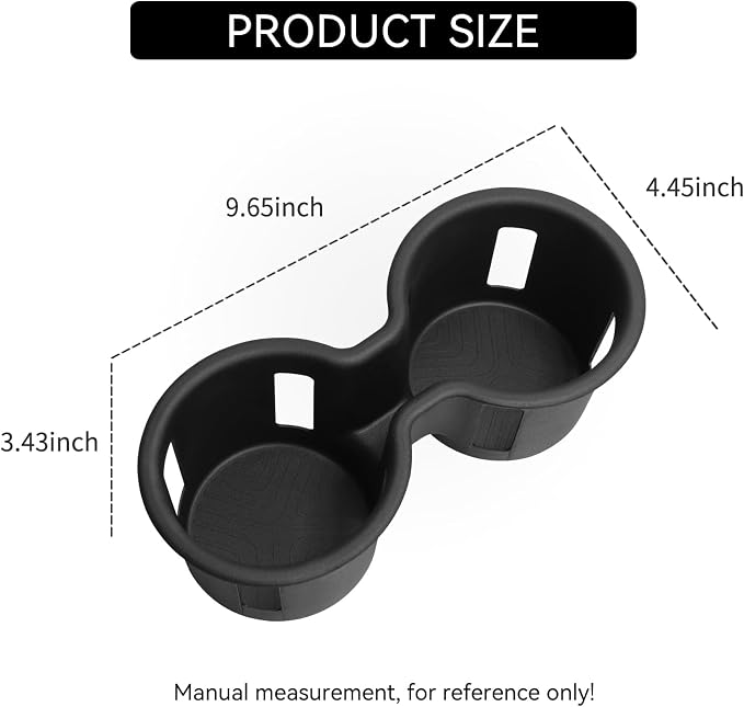 smabee Center Console Cup Holder Insert for Honda Pilot 2023-2026/ Passport 2024-2026/ Ridgeline 2024-2026 Car Accessories TPE Drinks Holder Box Organizer Car Interior Black