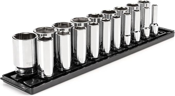 TEKTON 1/2 Inch Drive 6-Point Socket Set, 19-Piece | SHD92123