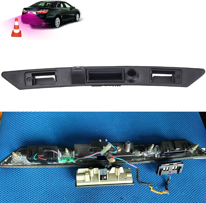 Vehicle HD Car Rear View Camera Trunk Handle with Night Vision Backup Parking Camera Replacement for Audi A4 S4 RS4 Quattro 8E2 B6 8EC B7 B8 8K2 A4 Avant 8E 8E5 B6 1.6 1.8T 1.9TDI 2.5TDI(No.LS8001D)