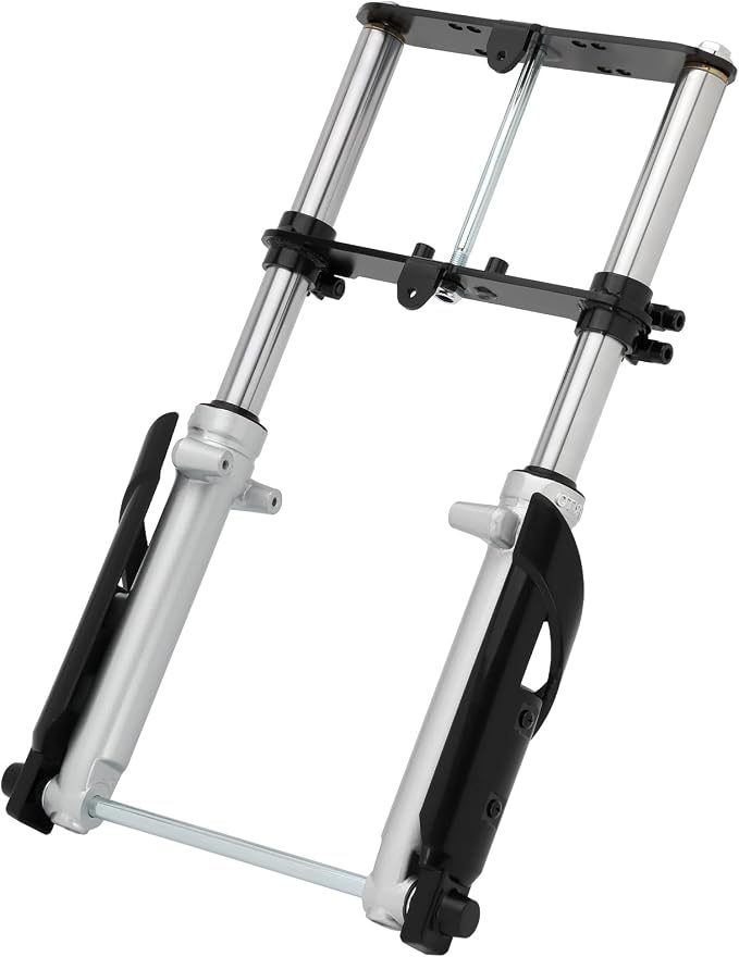 Mini Bike Suspension Kit-Mini Bike Front Fork Suspension Kit Replacement for Coleman CT100U/TrailMaster Storm 200/GMB100,Universal,Small Motorcycle Shock Absorber Fork Frame Upgrade Kit(Silver)
