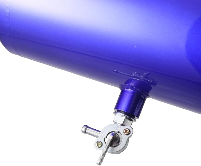 Upgraded beveled design 10x4.5" Aluminum alloy welding Gas Fuel Tank Cylinder(Premium Glossy Paint Finish Blue) For Predator 212cc 196cc/6.5HP Go Kart & Mini Bike,For Coleman CT200U BT200X CT200u-ex