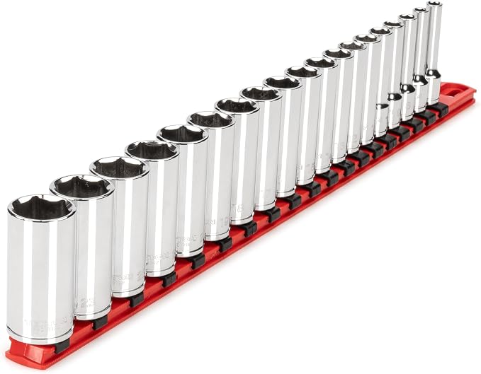 TEKTON 3/8 Inch Drive 6-Point Socket Set, 19-Piece | SHD91114