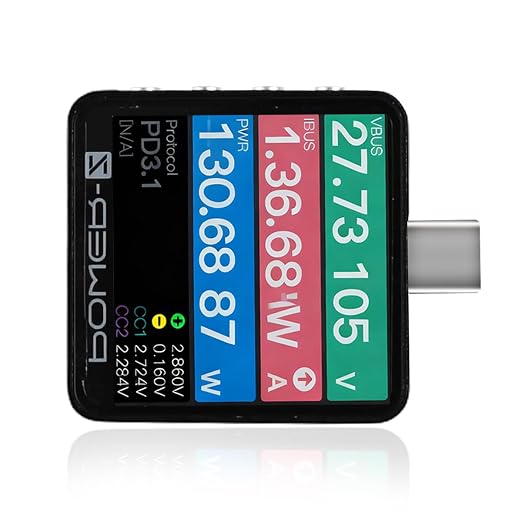 USB C Tester, Latest Upgrade with PD3.2 240W, Compatible with Power-Z KM003C, Digital Voltmeter Ammeter Fast Charging Diagnostic Tool, USB PD Protocol Analyzer for Power Bank, Phone, Laptop