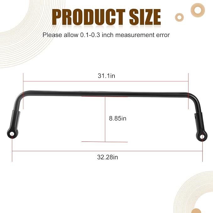 Rear Stabilizer Bar Compatible with Polaris Ranger 800 Crew 6x6 Ranger 900 Diesel Crew 2010-2012 1017068-067