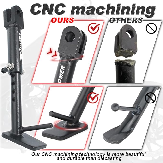 Xitomer 0-2'' Adjustable Kickstand Fit for Rebel CMX300 2017-2025, CMX500 ABS 2019-2026, Rebel 500 ABS SE 2021-2026, Rebel 300 E-Clutch 2026, Rebel 300 ABS 2019-2024 Motorcycle Adjustable Side Stand