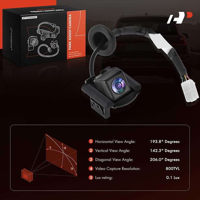 A-Premium Park Assist Camera Rear View Backup Reverse Camera Compatible with Select Mazda Models - 2013 2014 2015 2016 CX-5 CX5 - Replace# K01567RC0