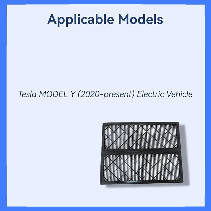 Cabin Air Filter for Tesla Model Y 2020-2024, HEPA & Activated Carbon Air Purification, Easy Installation Replacement for 1658375-00-A