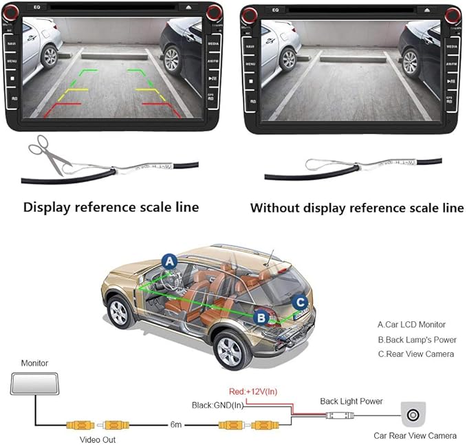 Night Vision Car Backup Camera, Waterproof Rear-view License Plate Light Reverse Parking Camera for Honda Accord Civic EK/FD Odyssey Pilot Acura TSX